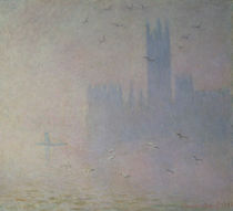 Seagulls over the Houses of Parliament von Claude Monet