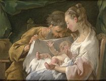 The Holy Family, 18th century by Noel Halle