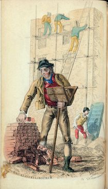The Bricklayer's Labourer from Ackermann's 'World in Miniature' by Frederic Shoberl