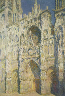 Rouen Cathedral in Full Sunlight: Harmony in Blue and Gold by Claude Monet