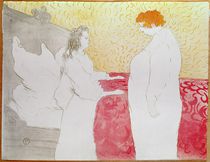 Woman in Bed, Profile - Waking Up von Henri de Toulouse-Lautrec
