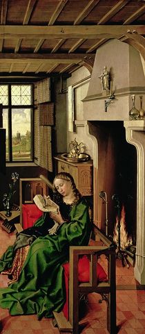 St. Barbara from the right wing of the Werl Altarpiece by Master of Flemalle