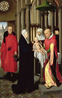 Adoration of the Magi: Right wing of triptych by Hans Memling