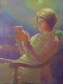 Woman Reading, 1921 by Kamir-Kaufman