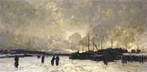 The Seine in December, 1879 by Luigi Loir
