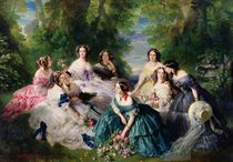 Empress Eugenie Surrounded by her Ladies-in-Waiting von Franz Xaver Winterhalter