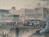 The Arrival of Louis XVI in Front of the Louvre von Jean-Pierre Houel