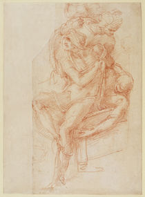 Study of Lazarus and two Attendant Figure von Michelangelo Buonarroti