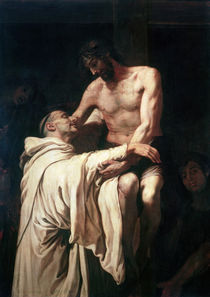 Christ Embracing St. Bernard by Francisco Ribalta