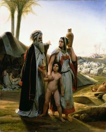 Abraham Turning Away Hagar von Emile Jean Horace Vernet