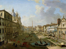 The Piazza Navona in Rome by Giovanni Paolo Pannini or Panini