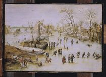 Skaters on the Lake von Jan Brueghel the Elder