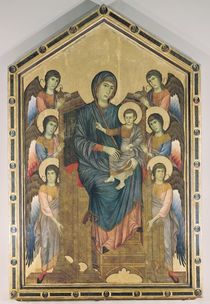 The Virgin and Child in Majesty surrounded by Six Angels by Giovanni Cimabue