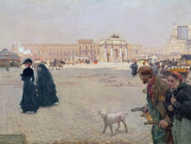 La Place du Carrousel, Paris: The Ruins of the Tuileries by Giuseppe or Joseph de Nittis