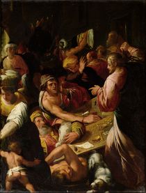 Jesus Chasing the Merchants out of the Temple von Alessandro di Vincenzio Fei