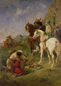 A Falcon Hunt in Algeria: The Quarry by Eugene Fromentin