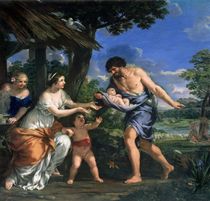 Faustulus entrusting Romulus and Remus to his wife Acca Larentia by Pietro da Cortona