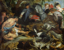 Hunting a Wild Boar, c.1615-16 von Peter Paul Rubens