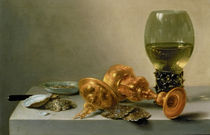 A Still Life with a Roemer and a Gilt Cup by Pieter Claesz