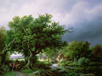 Landscape with a Mill by Barend Cornelis Koekkoek