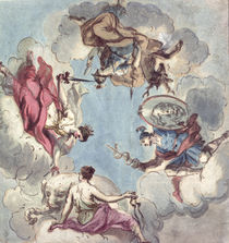 Design for a Ceiling: The Four Cardinal Virtues von James Thornhill