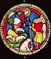 Window depicting The Annunciation to the Shepherds by German School