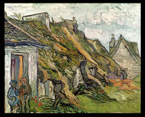 Thatched Cottages in Chaponval by Vincent Van Gogh