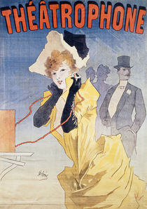 Poster Advertising the 'Theatrophone' von Jules Cheret