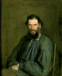 Portrait of Count Lev Nikolaevich Tolstoy 1873 von Ivan Nikolaevich Kramskoy