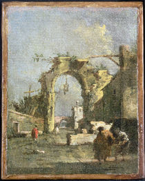 A Capriccio - Ruins, 18th century by Francesco Guardi
