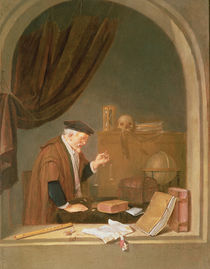 An Old Man Weighing Gold, 1667 by Quiringh Gerritsz. van Brekelenkam