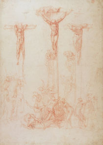 Study of Three Crosses von Michelangelo Buonarroti