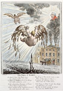 Fall of Icarus, 1807 von James Gillray