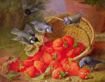 Still Life with Strawberries and Bluetits by Eloise Harriet Stannard