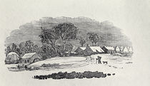 Approaching a Village in the Winter von Thomas Bewick