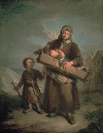 Poor Woman with Children von Jacques Dumont