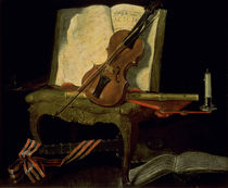 Still Life with a Violin von Jean-Baptiste Oudry