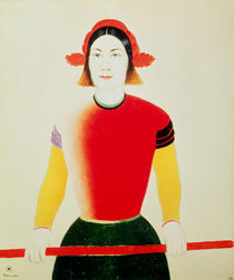 Girl with a Pole von Kazimir Severinovich Malevich