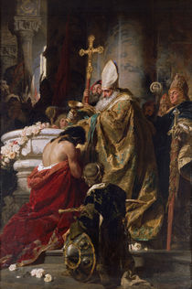 The Baptism of Vajk by Gyula Benczur