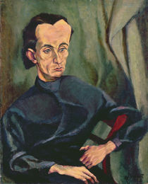 Portrait of Lasjos Kassak by Tihonyi Lajos