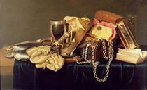 Still Life of a Jewellery Casket by Andries Vermeulen