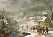 A Winter Landscape with Travellers on a Path by Denys van Alsloot