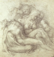 Figures Study for the Lamentation Over the Dead Christ by Michelangelo Buonarroti