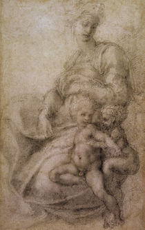 The Virgin and Child with the infant Baptist by Michelangelo Buonarroti