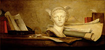 Still Life with Attributes of the Arts von Jean-Baptiste Simeon Chardin