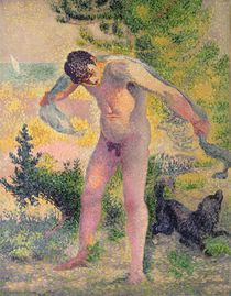 Bather drying himself at St. Tropez von Henri-Edmond Cross