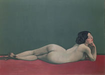 Nude Stretched out on a Piece of Cloth by Felix Edouard Vallotton