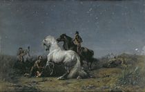 The Horse Thieves, 19th century by Ferdinand Victor Eugene Delacroix