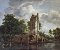 The Church Tower by Jacob Isaaksz. or Isaacksz. van Ruisdael