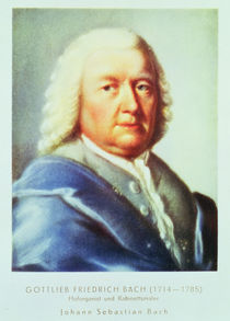 Portrait of Johann Sebastian Bach by Gottlieb Friedrich Bach